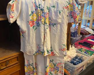 Vintage cold rayon pajama set