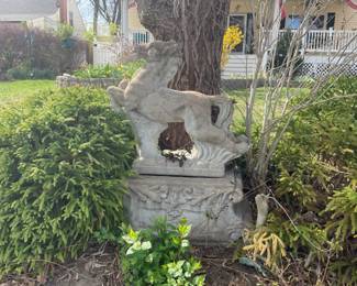 VERY HEAVY CONCRETE HORSE