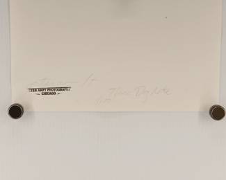 Back of Three Dog Nite #2, signed Peter Amft black + white silver gelatin photograph, Peter Amft Photography Chicago, Numbered edition 1/100