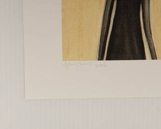 Signature detail of "America 4" by Burns, 2006, signed limited edition print 23/100