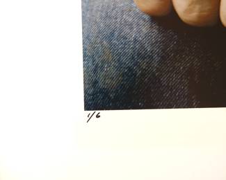 Edition detail of True Love knuckles, signed Peter Amft c-print photograph, Peter Amft Photography Chicago, Numbered edition 1/6