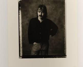 Fallen from Grace, John Prine, 1999, signed Marc Hauser black + white silver gelatin photograph