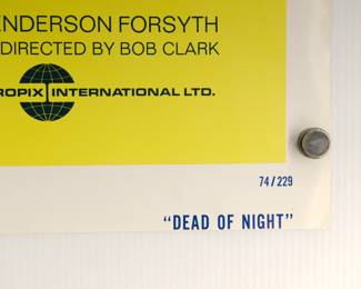 Another detail of Dead of Night, vintage B-Movie stamped and numbered poster 74/229