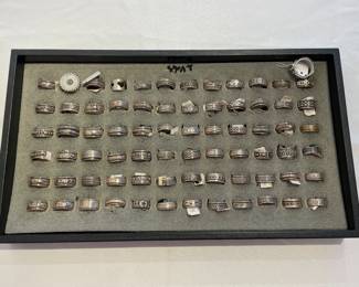 More of the collection of sterling silver rings