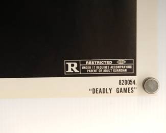 Detail of Deadly Games, vintage B-Movie poster
