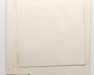 Back of matted print of Jean Auguste Dominique Ingres' "The Turkish Bath"