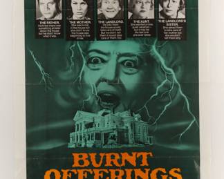 Burnt Offerings, vintage B-Movie stamped and numbered poster 76/179