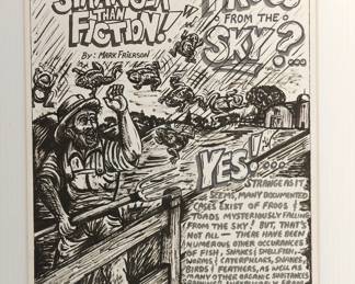 "Stranger Than Fiction: Frogs from the Sky" comic by Mark Frierson