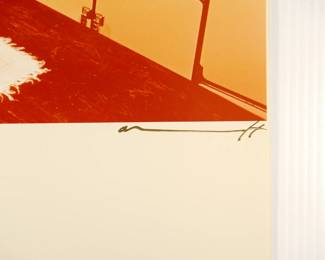 Signature detail of Untitled man eating cake, signed Peter Amft c-print photograph, Peter Amft Photography Chicago, Numbered edition 1/1