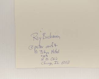 Details of Roy Buchanan, signed Peter Amft 8x10 black and white transparency/slide, numbered edition 1/1