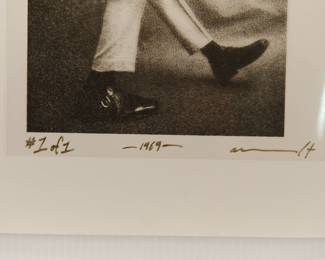 Detail of Chuck Berry, 1969, signed Peter Amft 8x10 black and white transparency/slide, numbered edition 1/1