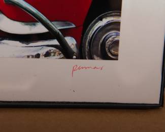 Signature detail of "Deste los habaneros" signed and framed C-Print photographs from La Habana, Cuba series