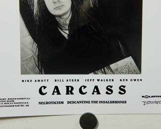 Detail of Carcass Promo Glossy, part of the huge collection of music promo posters