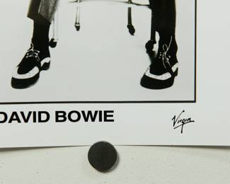 Detail of the second David Bowie Promo Glossy, part of the huge collection of music promo posters