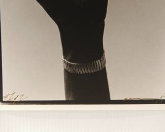 Detail of Hand of "Hound Dog" Taylor #2 (six fingered guitarist), signed Peter Amft black + white silver gelatin photograph, Peter Amft Photography Chicago, Numbered edition 1/1