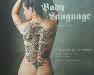 Detail of "Body Language: Stories in Flesh" book of photographs by Marc Hauser