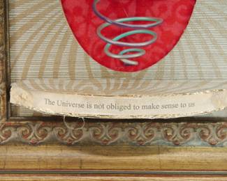 Detail of original art, "The Universe is Not Obliged to Make Sense to Us" by Laura Slota, 2017