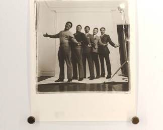 The Dells signed Peter Amft black + white silver gelatin photograph, Peter Amft Photography Chicago, Numbered edition 1/100