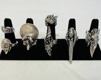 A unique collection of Alt, Goth, Punk, Grunge rings