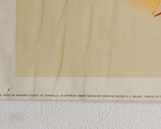 Detail of Honey Girls Habana cigars advertising screen print, 3658 photo by Giancarlo Costa/AG Stradella, copyright 1996 by Nuova Arti Grafiche Ricordi, printed in Italy