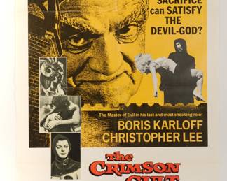 The Crimson Cult, vintage B-Movie stamped and numbered poster 70/113