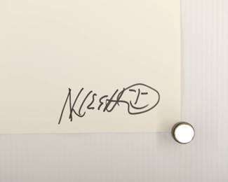 Back of Signed Marc Hauser black + white silver gelatin photograph