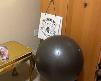 Black balance or core workout ball