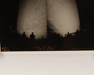 Detail of "The X-Files" signed Peter Amft black + white silver gelatin photograph, Peter Amft Photography Chicago, Numbered edition 1/1