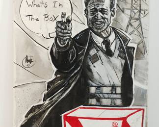 Original art/painting combining PBR and the movie Seven