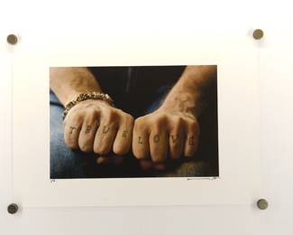 True Love knuckles, signed Peter Amft c-print photograph, Peter Amft Photography Chicago, Numbered edition 1/6