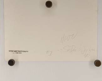 Back of Sue Dee and Joy Lyan, 1972, signed Peter Amft black + white silver gelatin photograph, Peter Amft Photography Chicago, Numbered edition 1/100