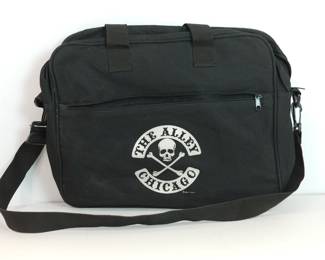 Another view of The Alley Chicago black crossbody laptop bag
