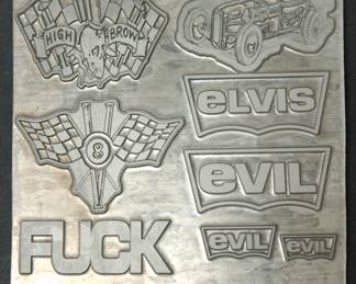 Another set of aluminum plates used as models when The Alley made statuary products for many major rocks groups