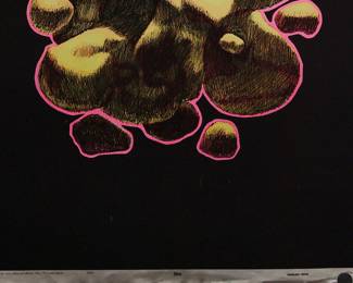 Detail of "She" copyright 1969 by Celestial Arts, CA33, screen-print blacklight poster