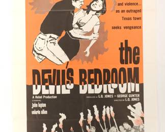 The Devil's Bedroom, vintage B-Movie stamped and numbered poster 64/115
