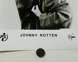 Detail of Johnny Rotten Promo Glossy, part of the huge collection of music promo posters