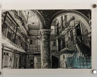 Black and white silver gelatin photography, artist unknown