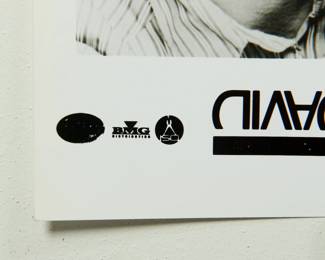 Another detail of David Bowie Promo Glossy, part of the huge collection of music promo posters