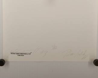 Back of Bloomfield Blues #1, 1968, signed Peter Amft black + white silver gelatin photograph, Peter Amft Photography Chicago, Numbered edition 3/100