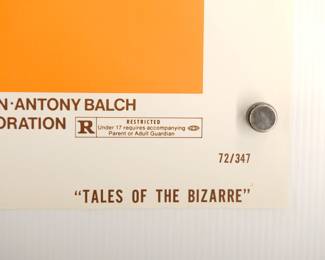 Another detail of Tales of the Bizarre, vintage B-Movie stamped and numbered poster 72/347