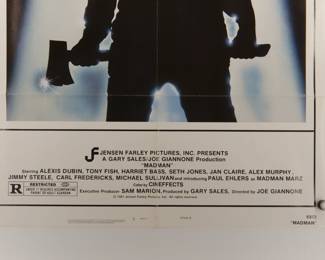 Detail of MadMan, vintage B-Movie poster