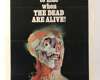 The Dead Are Alive, vintage B-Movie stamped and numbered poster 72/163
