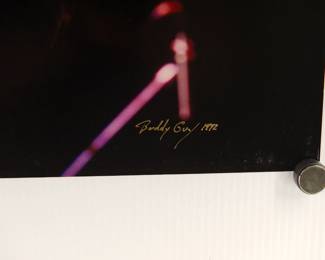 Title detail of Buddy Guy, Signed Peter Amft c-print photograph