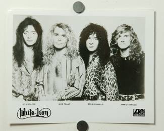 White Lion Promo Glossy, part of the huge collection of music promo posters
