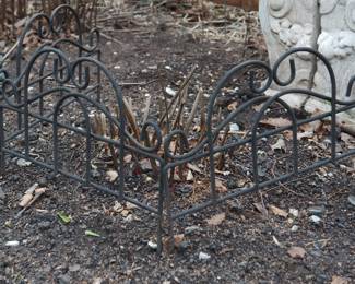 Three cast iron garden fences