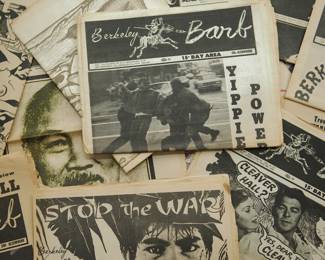 Another detail of 1960s Berkeley collectable newspapers