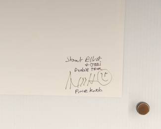 Back of Skunk, Elliot +Jodi, Doobie Brothers Tour in Pine Knob, signed Marc Hauser black + white silver gelatin photograph