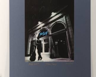 Barkin' Bill 1994 "Blue Chicago", Signed Peter Amft black + white silver gelatin photograph, Peter Amft Photography Chicago, printed in 1996