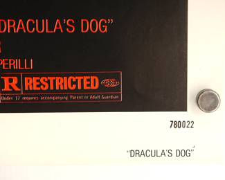 Detail of Dracula's Dog, vintage B-Movie poster