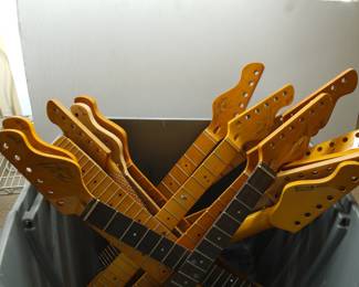 Full collection of sixteen Tagliare "Private Label" electric guitar necks